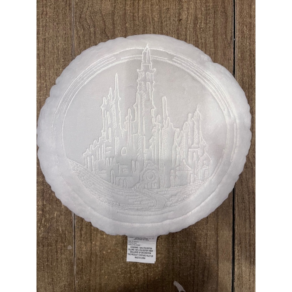 Wicked For Good x Katie Kime Emerald City Throw Pillow White Round Glinda Castle